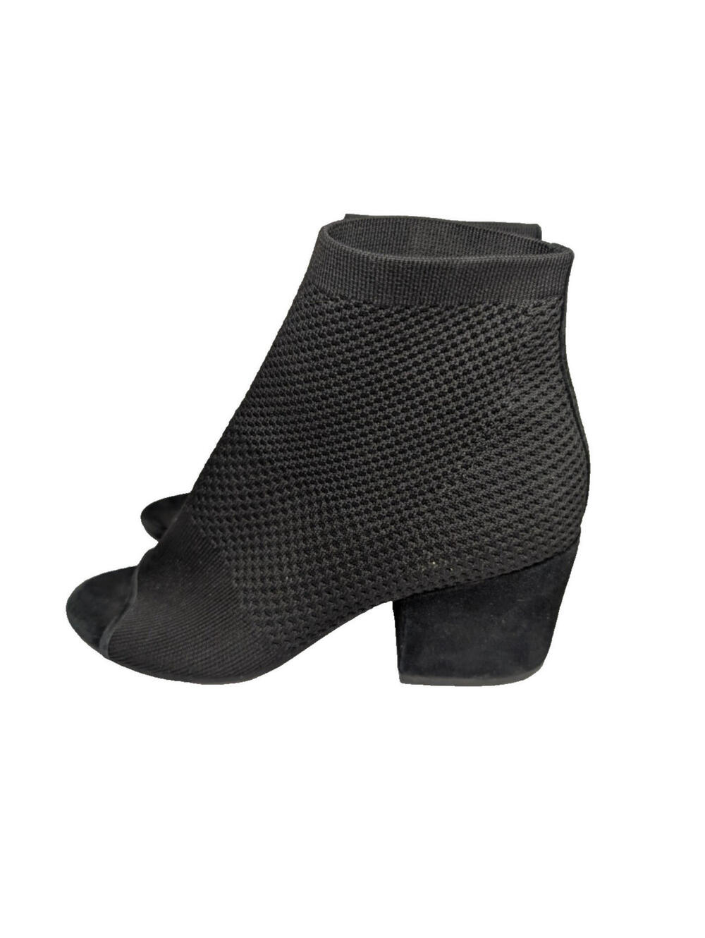 EILEEN FISHER CROFT STRETCH KNIT OPEN TOE BOOTIES Women's Size 7 M  BLACK